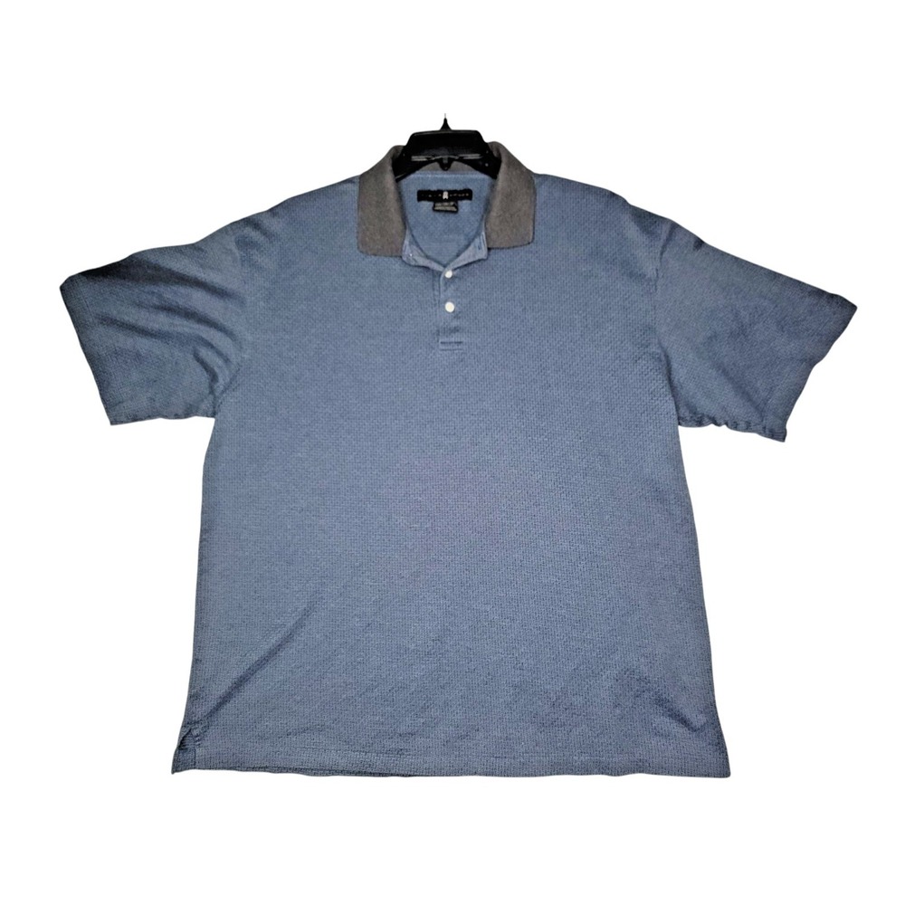 Nike Tiger Woods Golf‎ Polo Shirt XXL Blue 100% Cotton Short Sleeve